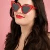 50s Cat Eye Heart Shades In Lipstick Red -King Louie Shop 242821 Lola Ramona 43770 50s Heart Cat Eye Red 230516 402 category
