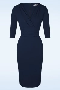 Nehla Pencil Dress In Navy