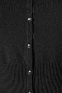 50s Nyla Cropped Cardigan In Black 5 50s Nyla Cropped Cardigan In Black - Image 3