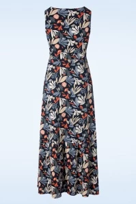 Beach Glass Maxi Dress In Collaged Sea Maritime Blue 4 Beach Glass Maxi Dress In Collaged Sea Maritime Blue - Image 2