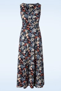 Beach Glass Maxi Dress In Collaged Sea Maritime Blue 3 Beach Glass Maxi Dress In Collaged Sea Maritime Blue