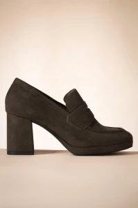 S.Oliver Tania Block Heel Pumps In Mocca
