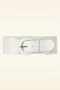 Corinne Elastic Belt In White 3 Corinne Elastic Belt In White
