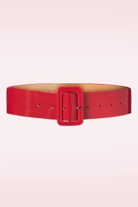 Sally Patent Belt In Red