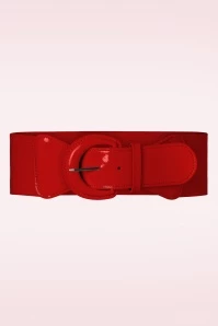 Corinne Elastic Belt In Red 3 Corinne Elastic Belt In Red
