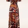 Groove Is In The Heart Maxi Dress In Multi -King Louie Shop 243214 Vintage Chic 48189 Dress Maxi Stripes Multi Black 230628 402W category