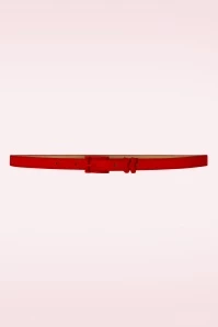 50s Cecile Belt In Crocodile Red