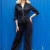 Audrey Jumpsuit In Dark Denim -King Louie Shop 243320 Rock a Booty 46788 Audrey Jumpsuit Dark Indigo20210701 021LW category