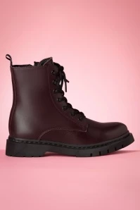 Tamaris Gaby Leather Ankle Boots In Burgundy 5 Tamaris Gaby Leather Ankle Boots In Burgundy - Image 3