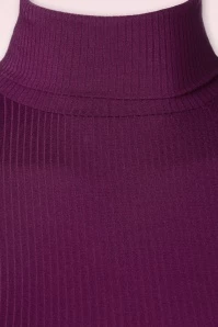 King Louie Rollneck Rib Top In Caspia Purple 5 King Louie Rollneck Rib Top In Caspia Purple - Image 3
