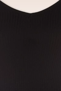 King Louie Carice V Rib Top In Black 5 King Louie Carice V Rib Top In Black - Image 3
