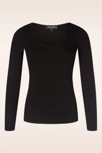 King Louie Carice V Rib Top In Black 3 King Louie Carice V Rib Top In Black