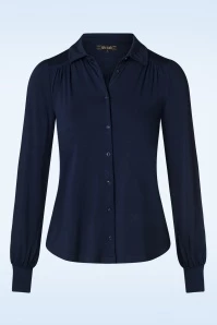 King Louie Carina Blouse In Evening Blue 3 King Louie Carina Blouse In Evening Blue