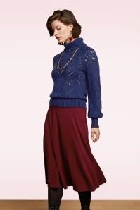 King Louie Juno Milano Crepe Skirt In Cabernet Red 4 King Louie Juno Milano Crepe Skirt In Cabernet Red - Image 2
