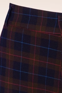 King Louie Lisa Culotte Check Pants In Blue 5 King Louie Lisa Culotte Check Pants In Blue - Image 3