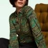 King Louie Maisie Venus Blouse In Blue -King Louie Shop 243682 King Louie 46988 Blouse Maisie Venus Blue Green 021L category