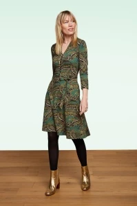 King Louie Emmy Ecovero Venus Dress In Blue