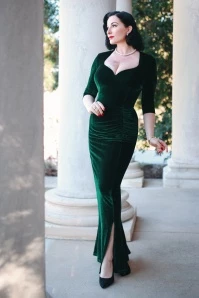 Elvira Maxi Dress In Dark Green