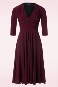 Harlow Swing Dress In Aubergine 5 Harlow Swing Dress In Aubergine - Image 3