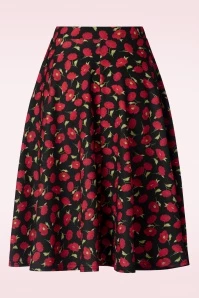Poppy Swing Skirt In Black And Red 4 Poppy Swing Skirt In Black And Red - Image 2