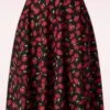 Poppy Swing Skirt In Black And Red -King Louie Shop 243944 Vintage Chic 48210 Skirt Black Red Poppy 230721 500 category