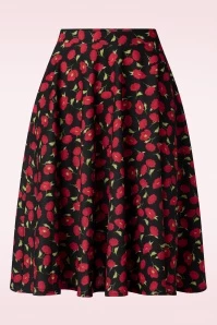 Poppy Swing Skirt In Black And Red 3 Poppy Swing Skirt In Black And Red