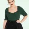 Bunny 50s Philippa Top In Dark Green -King Louie Shop 243990 Bunny 30712 Philippa Top in Dark Green 20190705 020LW category