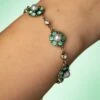 Vine Floral Bracelet In Mint -King Louie Shop 244055 Lovely 48012 Bracelet Green Blue Teal Flowers 230726 409W category