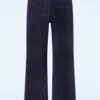 Tess Trousers In Navy -King Louie Shop 244219 Wild Pony 47340 Trousers Corduroy Midnightblue Flare 230731 003W category