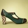 Atenea T-Strap Pumps In Black And Green -King Louie Shop 244249 Nemonic 48072 Pump Atenea Green Black 230728 500W category