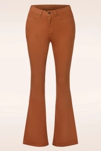 Dora Flared Jeans In Dark Caramel