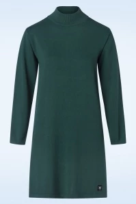 Blutsgeschwister Straight And Easy Dress In Full Of Wonder Petrol