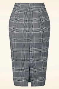 Penny Pencil Skirt In Black White Check 4 Penny Pencil Skirt In Black White Check - Image 2