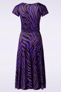 Animal Print Swing Dress In Purple 4 Animal Print Swing Dress In Purple - Image 2