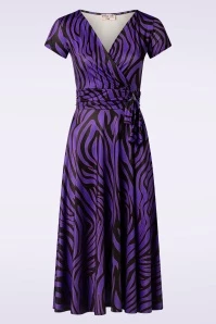 Animal Print Swing Dress In Purple 3 Animal Print Swing Dress In Purple