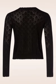 Hearts Charm Cardigan In Black 5 Hearts Charm Cardigan In Black - Image 3