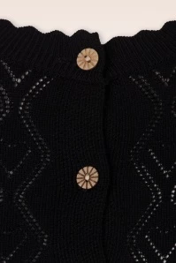 Hearts Charm Cardigan In Black 6 Hearts Charm Cardigan In Black - Image 4