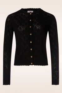 Hearts Charm Cardigan In Black 3 Hearts Charm Cardigan In Black