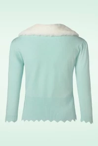 Woodland Hippie Cardigan In Mint Blue 5 Woodland Hippie Cardigan In Mint Blue - Image 3