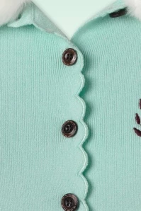 Woodland Hippie Cardigan In Mint Blue 6 Woodland Hippie Cardigan In Mint Blue - Image 4