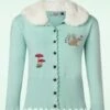 Woodland Hippie Cardigan In Mint Blue -King Louie Shop 244393 Banned 47462 Cardigan Woodland Hippie Fur Blue Jade Green 230505 402W category
