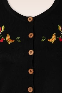 Scandi Fox Cardigan In Black 6 Scandi Fox Cardigan In Black - Image 4