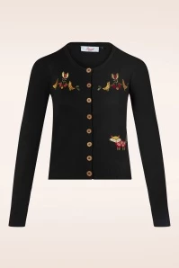 Scandi Fox Cardigan In Black 3 Scandi Fox Cardigan In Black