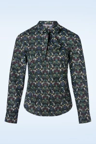 Midnight Heritage Blouse In Navy 3 Midnight Heritage Blouse In Navy