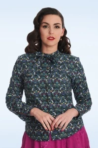 Midnight Heritage Blouse In Navy 4 Midnight Heritage Blouse In Navy - Image 2