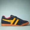 Gola Harrier Suede Sneakers In Navy Sun And Red -King Louie Shop 244493 Gola 46745 Sneakers Blue Yellow Suede 230803 505W category