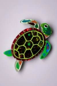 The Graceful Green Sea Turtle Brooch