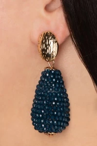 Beads Everywhere Earrings In Blue