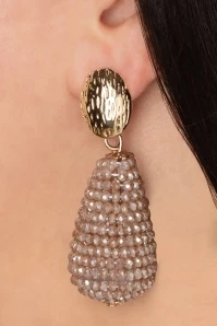 Beads Everywhere Earrings In Latte