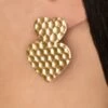 Grated Hearts Earrings In Gold -King Louie Shop 244647 Day and Eve 48715 Earrings two grated hearts 230804 501W category